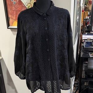 Johnny Was Embroidered Women's Blouse size XL excellent condition